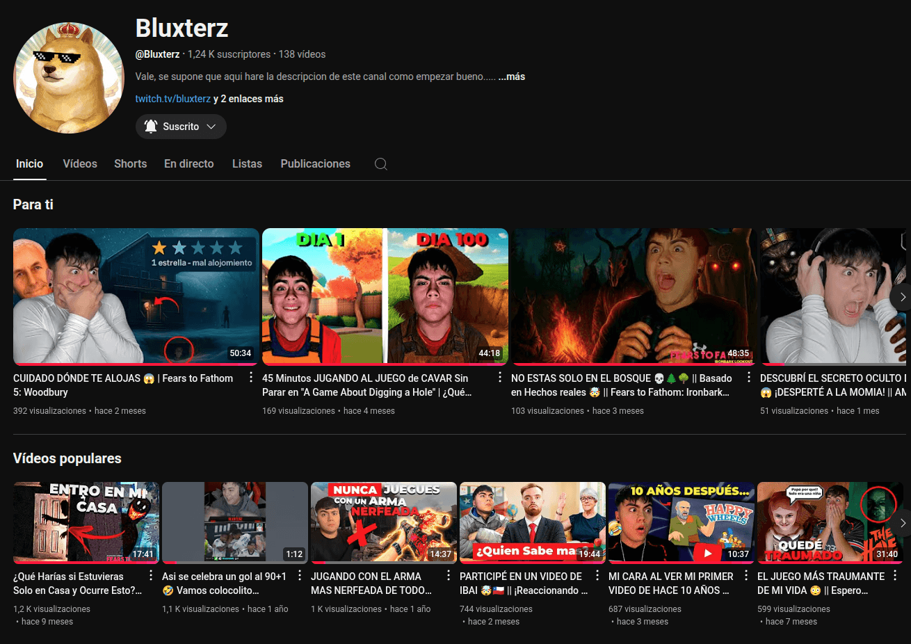 Canal YouTube Bluxterz