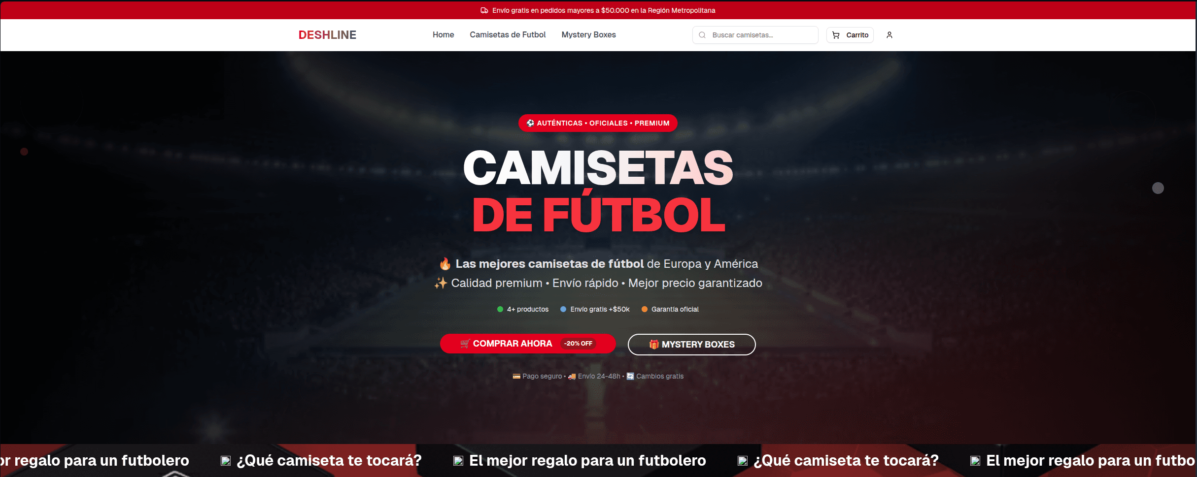 Deshline - E-commerce Camisetas de Fútbol